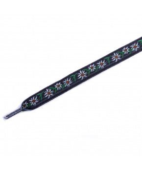 Dětské elastické tkaničky Tobby ploché black Edelweiss