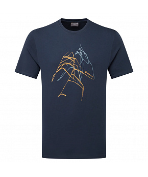 Montane Pánské tričko Montane Abstract T-Shirt barva Eclipse Blue velikost M Montane Pánské tričko Montane Abstract T-Shirt barva Eclipse Blue velikost M