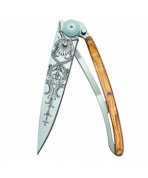 Kapesní nůž Deejo 1CB059 Tattoo 37g olive wood Versailles