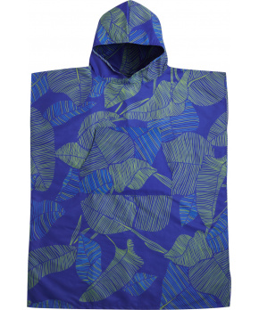 PackTowl PACKTOWL CHANGING PONCHO L/XL Botanical pončo/ručník modré s motivem listů PackTowl PACKTOWL CHANGING PONCHO L/XL Botanical pončo/ručník modré s motivem listů