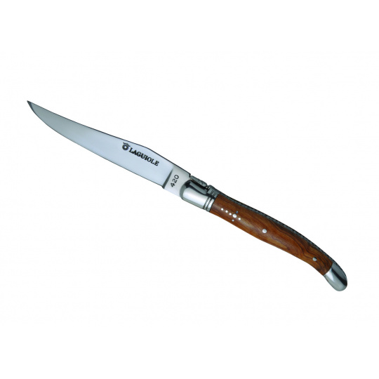 Laguiole DUB101 steakový nůž, čepel 11,5 cm, ocel 420, rukojeť olivové dřevo