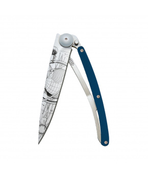 Kapesní nůž Deejo 1CM026 Tattoo 37g  aluminium blu Globe Trotter