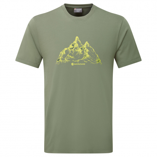 Montane DUAL MOUNTAIN T-SHIRT-CAPER-M pánské tričko olivové