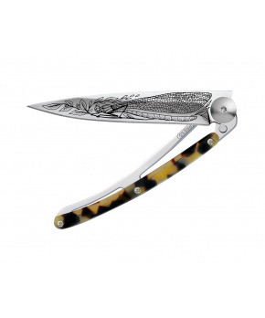 Kapesní nůž Deejo 1AC104 Tattoo Mirror 37g turtle shell Dragonfly Kapesní nůž Deejo 1AC104 Tattoo Mirror 37g turtle shell Dragonfly