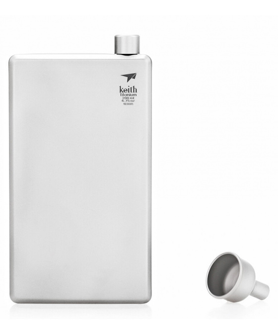 Titanová butylka s nálevkou Keith Jug 200 ml