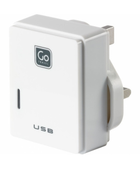 Go Travel USB nabíječka s micro USB a konektorem pro UK