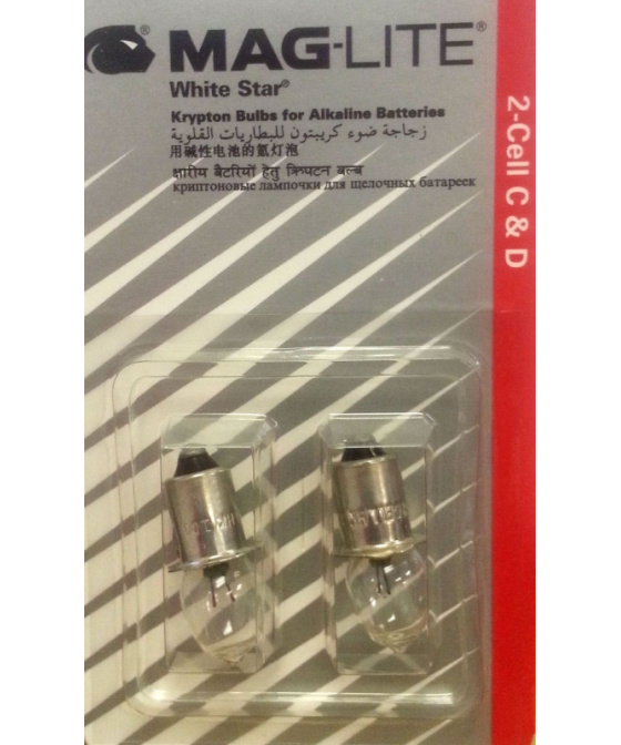 Maglite žárovka White Star 2-Cell C & D