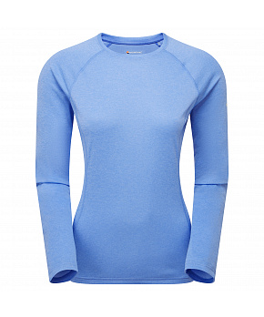 Montane FEM DART LONG SLEEVE T-SHIRT-CORNFLOWER-UK10/S dámské triko dlouhý ruk. modré