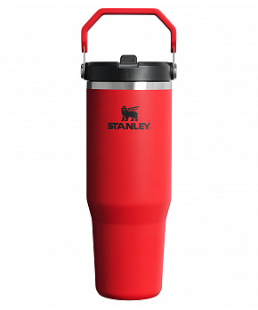 STANLEY Termoláhev s integrovanou slámkou The IceFlow™ Flip Straw 2.0 Tumbler 890 ml/30oz Chili Black