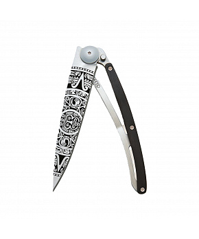 Kapesní nůž Deejo 1CB073 Tattoo 37g ebony wood Aztec Sun