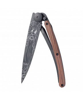 Kapesní nůž Deejo 1GB101 Tattoo Black 37g coralwood Madona
