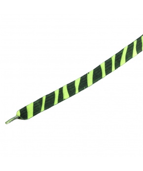 Dětské elastické tkaničky Tobby ploché zebra black/lime