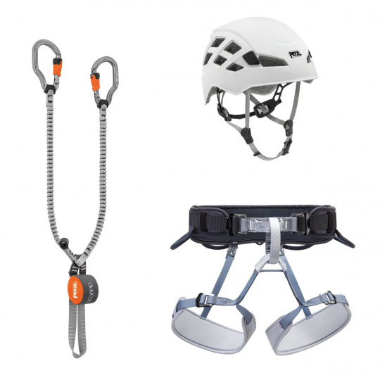 Petzl KIT VIA FERRATA VERTIGO 2 feratový set (Boreo vel. M/L, Corax vel. 2, Scorpio Vertigo)