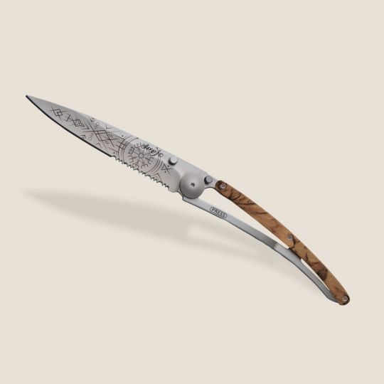 Deejo 1CC512 Tattoo Serration 37g,brown camo,Viking Vegvisir