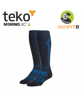 Teko 4702 MERINO.XC Light Ski charcoal marine pánské lyžařské ponožky