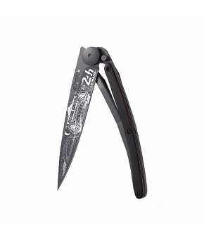 Kapesní nůž Deejo DEE725 Tattoo Black 37g 24h Le Mans ebony wood Night