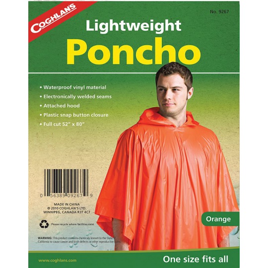 Coghlan´s pončo oranžové Lightweight Poncho