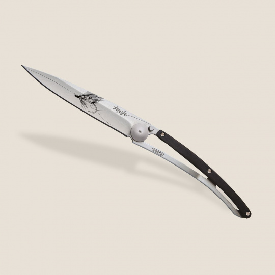 Deejo 1CB036 Nature, black 37g, ebony wood, silver wilkinson
