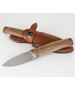 Nůž s pevnou čepelí LionSteel B35 ST čepel ocel Sleipner,rukojeť dřevo santos,pouzdro