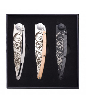 Sada kapesních nožů Deejo DEE080 Tattoo Watch movement 3x37g Sada kapesních nožů Deejo DEE080 Tattoo Watch movement 3x37g