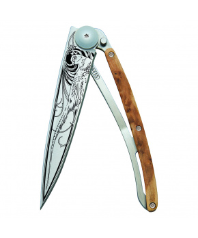 Kapesní nůž Deejo 1CB038 Tattoo 37g  juniper wood Pheasant