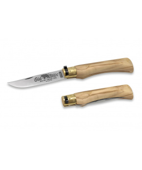 Kapesní nůž Antonini OldBear 9306/23_LU OBB uhlíková čepel, rukojeť olivové dřevo
