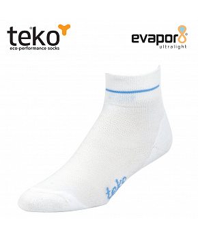 Teko 2222 eV8 Light Minicrew white-blue dámské běžecké ponožky Teko 2222 eV8 Light Minicrew white-blue dámské běžecké ponožky