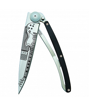 Kapesní nůž Deejo 1CB061 Tattoo 37g ebony wood Rock´n Roll