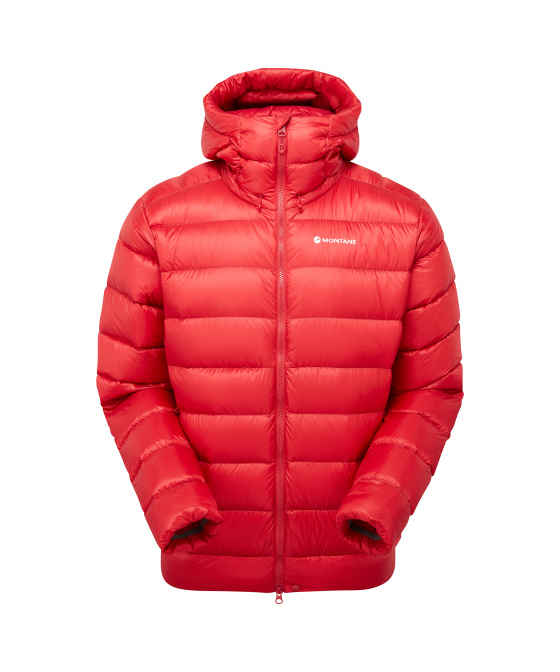 Montane ANTI-FREEZE XT HOODIE-ACER RED-M pánská bunda tmavě červená
