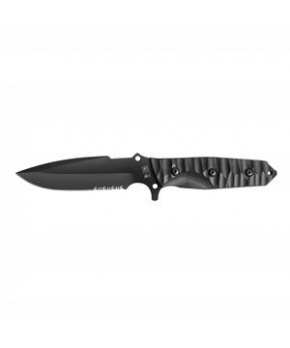 MARAUDEUR SURVIVAL KNIFE G10 BLACK HANDLE / SERRATED BLADE + KYDEX SHEATH