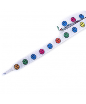 Dětské elastické tkaničky Tobby ploché faces color