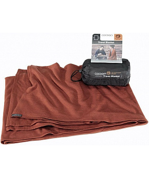 Cocoon merino deka Merino Wool/Silk Blanket dark terracotta