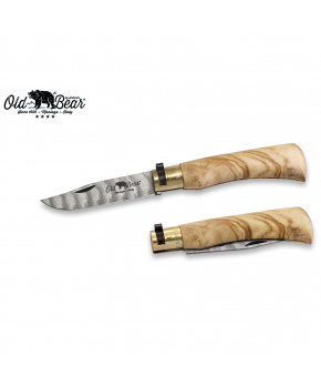 Kapesní nůž Antonini OldBear 9305/23_LU Damascus damašková čepel,rukojeť olivové dřevo Kapesní nůž Antonini OldBear 9305/23_LU Damascus damašková čepel,rukojeť olivové dřevo