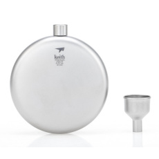Titanová butylka s nálevkou Keith Round Flask 150 ml