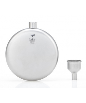 Titanová butylka s nálevkou Keith Round Flask 150 ml
