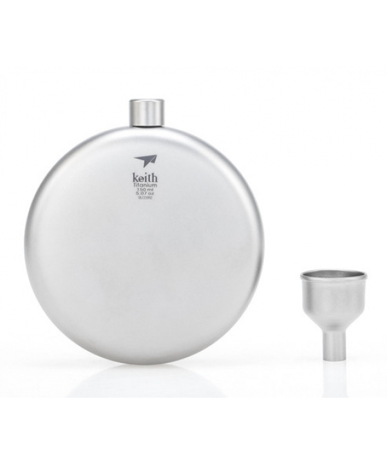 Titanová butylka s nálevkou Keith Round Flask 150 ml