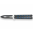 Joker motýlek Aluminium Black/Blue Butterfly 95 mm