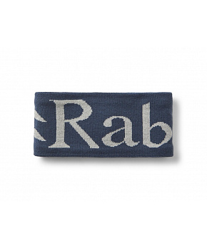 Rab Rab Knitted Logo Headband tempest blue/light zinc/TLZ čelenka Rab Rab Knitted Logo Headband tempest blue/light zinc/TLZ čelenka
