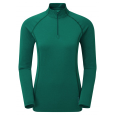 Montane FEM DART THERMO ZIP NECK-WAKAME GREEN-36 dámské triko dlouhý ruk. zelené