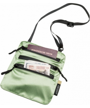 Cocoon skrytá kapsa Secret Neck Wallet Silk light green