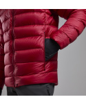 Montane ANTI-FREEZE XT HOODIE-ACER RED-M pánská bunda tmavě červená
