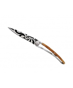 Kapesní nůž Deejo 1CB512 Tattoo Serration 37g juniper wood Tribal