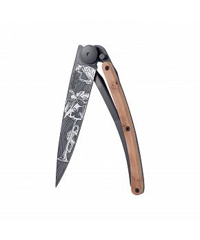 Kapesní nůž Deejo 1GB173 Tattoo Black 37g juniper wood Jazz