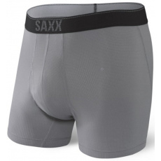 Boxerky Saxx QUEST QDM BOXER BRIEF FLY dark charcoal II