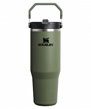 STANLEY Termoláhev s integrovanou slámkou The IceFlow™ Flip Straw 2.0 Tumbler 890 ml/30oz Dried Pine