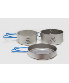 Titanová kempingová souprava ALB velká 3-dílná