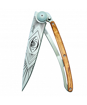 Kapesní nůž Deejo 1CB052 Tattoo 37g olive wood Vision