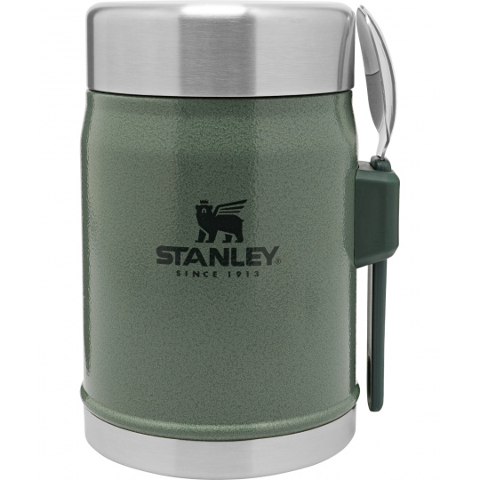 STANLEY Termoska jídelní se lžící/vidličkou The Legendary Classic Food Jar 400 ml/14oz Hammertone Green