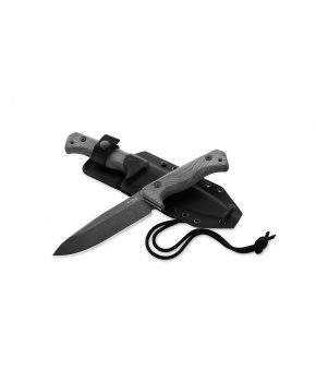 Dýka Lionsteel T6B 3V CVB čepel CPM 3V černá,rukojeť canvas,pouzdro