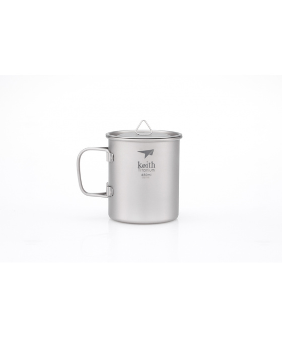 Titanový hrnek s víčkem Keith Mug 450 ml.